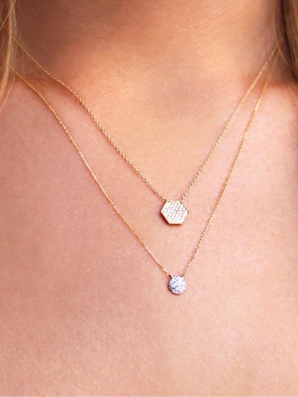 Dana Rebecca 14k Rose Gold Diamond Jennifer Yamina Necklace 16”